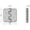 Decodeur kogellagerscharnier 89x89 mat zwart