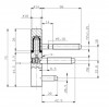 Inboor paumelle HKK Zwart 7xx14mm