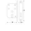 Mauer kastslot SL glans chroom