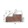 Kozijn hardhout wit 56x115 stomp
