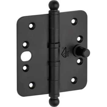 Kogellager scharnier 89x89mm mat zwart bol SKG*** Kogellager scharnier 89x89mm mat zwart bol SKG***