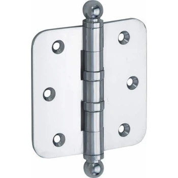 Kogellager scharnier 89x89 glans chroom bol Kogellager scharnier 89x89 glans chroom bol