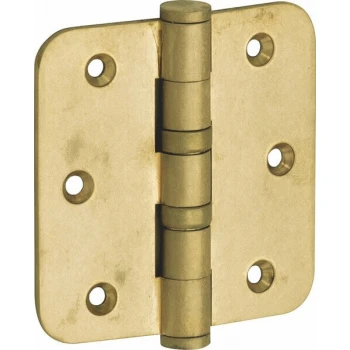 Kogellager scharnier 76x76 messing getrommeld ongelakt vlak Kogellager scharnier 76x76 messing getrommeld ongelakt vlak